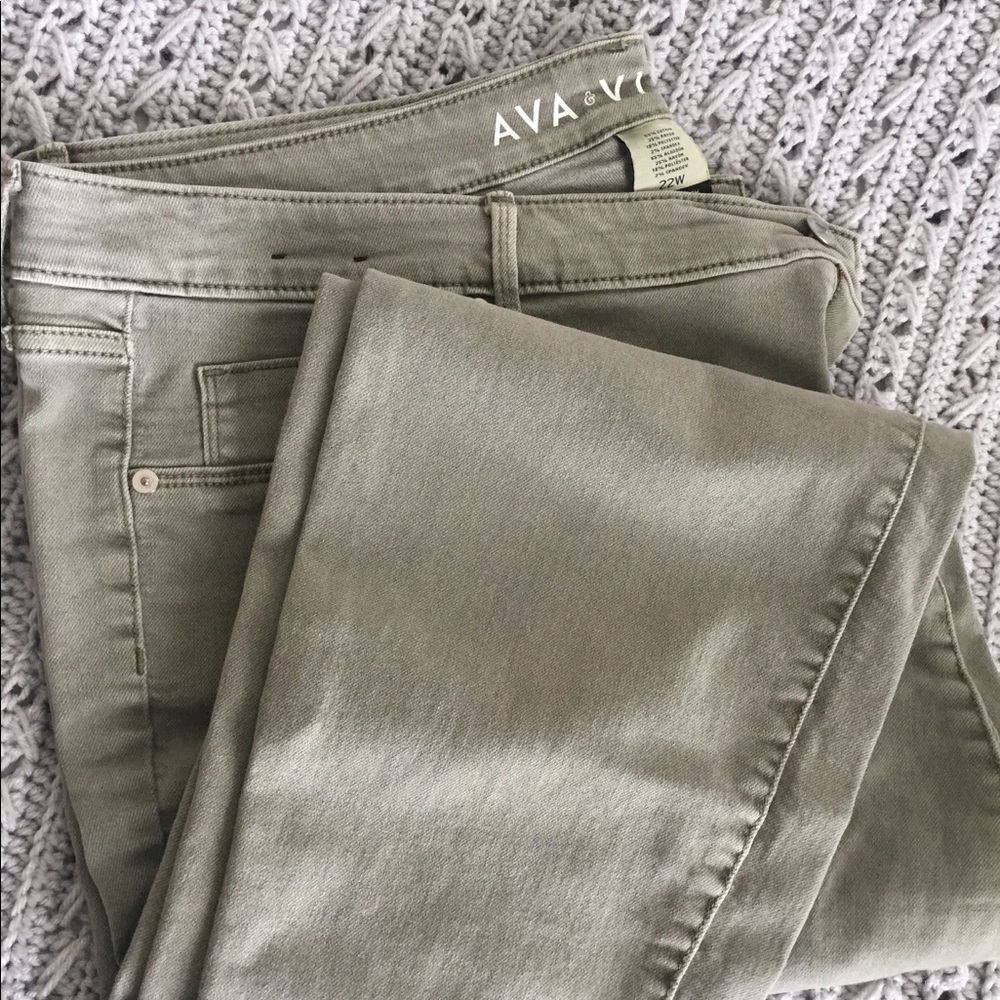 Ava & Viv Plus Olive Jeggings
